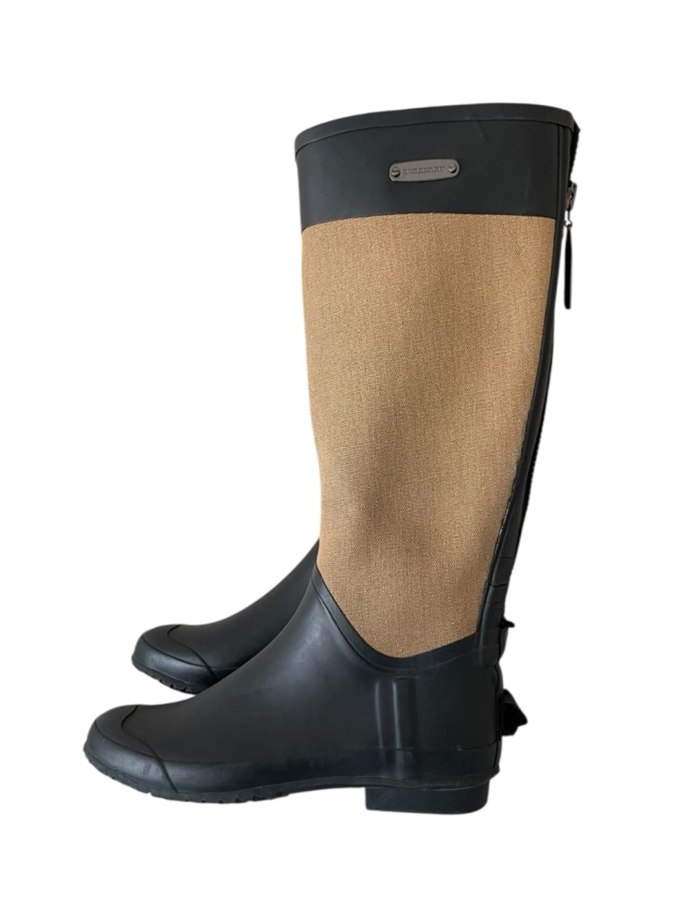 Burberry Rubber and Canvas Rain Boots Size:38 - Picture 1 of 9
